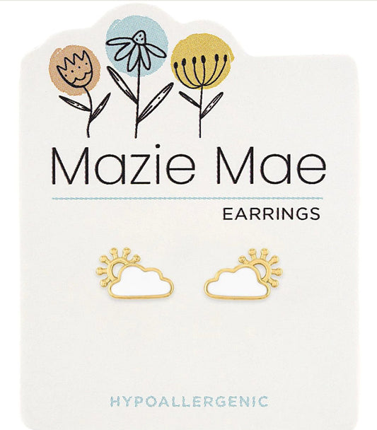 MAZIE MAE GOLD CLOUD AND SUN EARRINGS