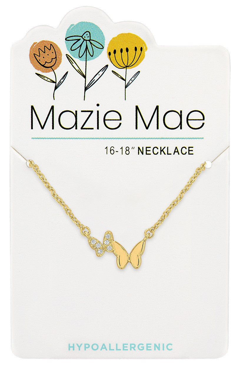 Mazie Mae Gold Duo Butterfly Necklace