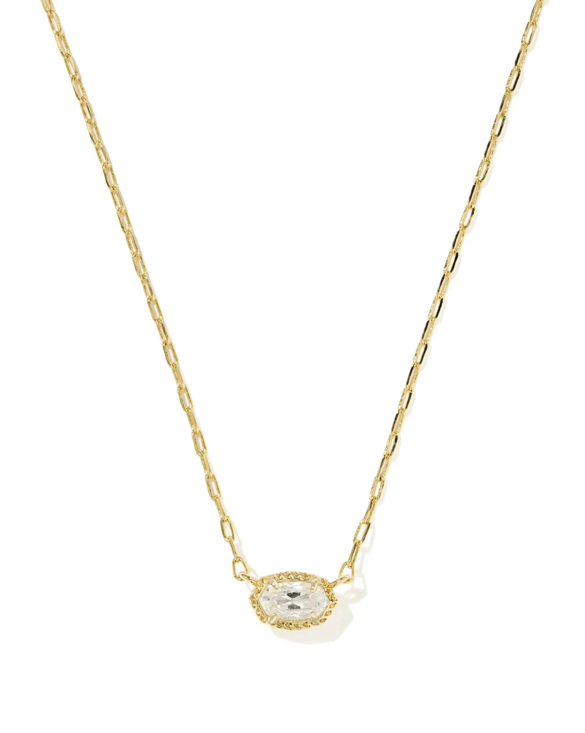 Kendra Scott Mini Elisa Luxe Pendant Gold White Necklace
