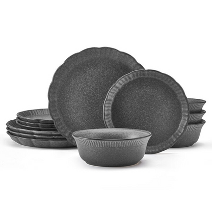 PFALTZGRAFF NOAH GRAY 12 PIECE DINNERWARE SET