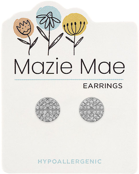 MAZIE MAE SILVER SPARKLE EARRINGS