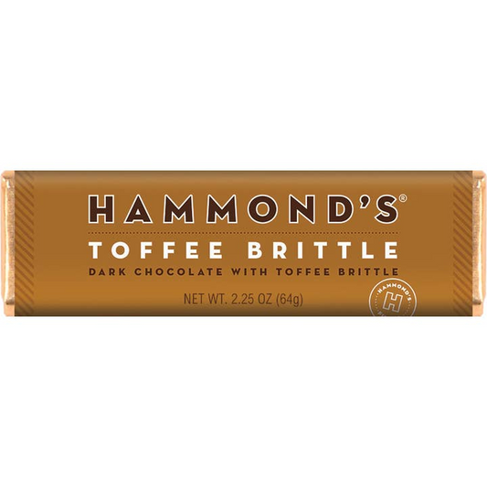 Natural Toffee Brittle Dark Chocolate Candy Bar 2.25oz