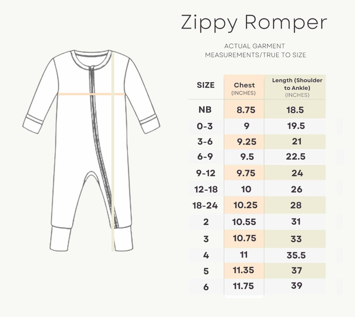 FLOWERS FOR POOH - BAMBOO ZIPPY ROMPER