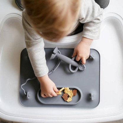 PURPLE BUSY BABY SILICONE PLACEMAT - 4 TETHER VERSION