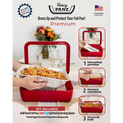 PREMIUM SET - PAN FRAME W/ LID & HOT/COLD GEL PACK - MARBLE
