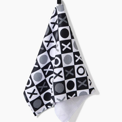 GEOMETRY CHECKERED XOXO TEA TOWEL