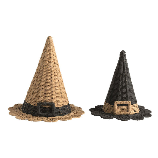 Mud Pie Woven Witch Hat Set