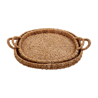 MUD PIE WOVEN BASKET TRAY SET
