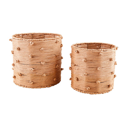 MUD PIE NATURAL ROPE KNOT BASKET SET