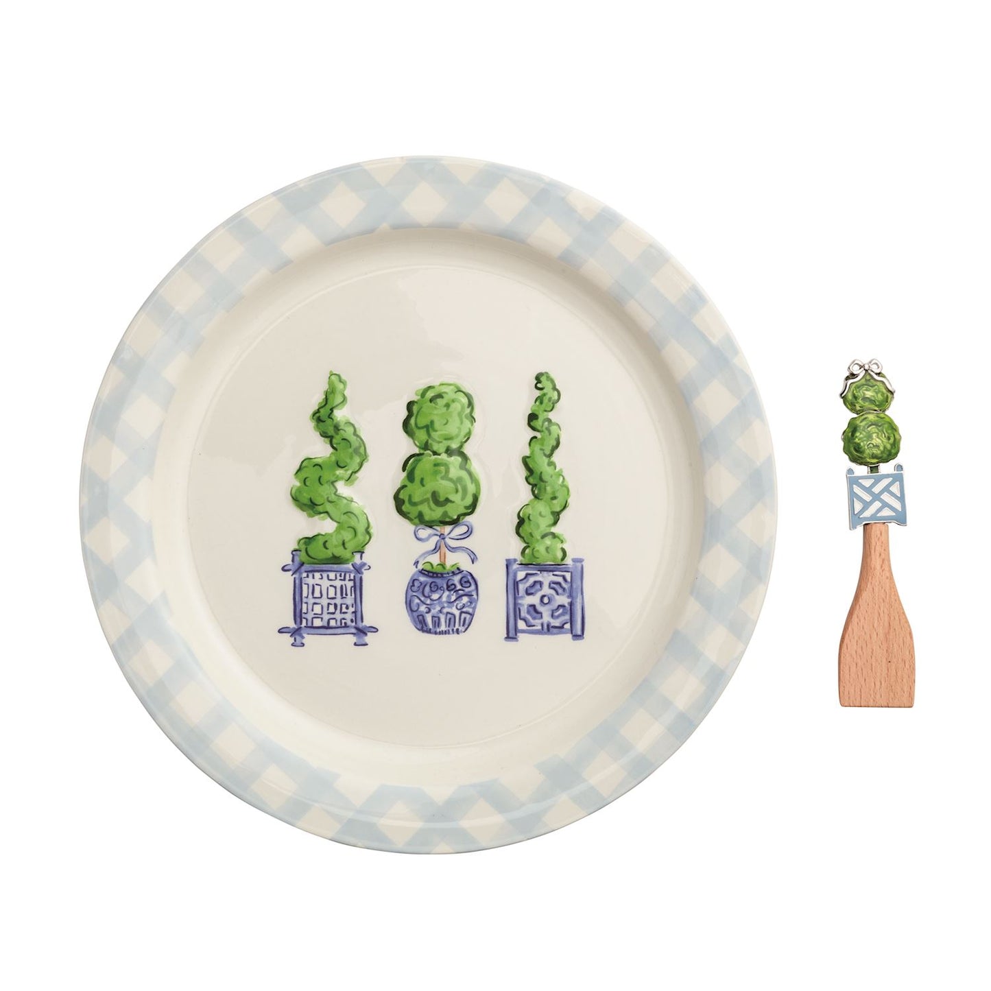 Mud Pie Topiary Round Platter