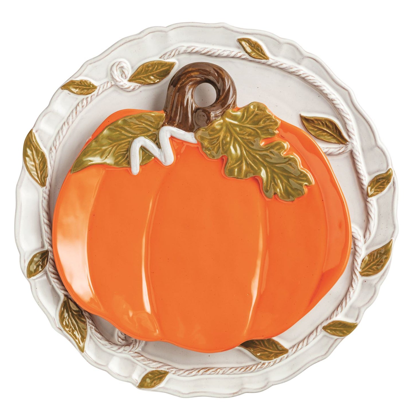 Mud Pie Pumpkin Vine Platter Set