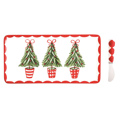 Mud Pie Tree Topiary Tray Set