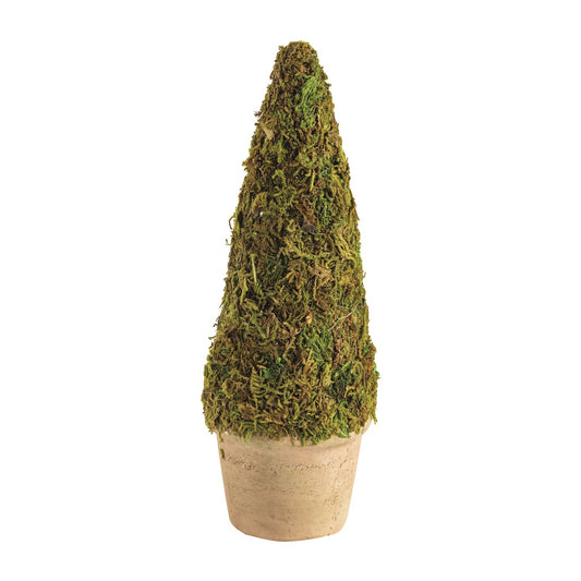 Mud Pie Cone Moss Covered Topiary