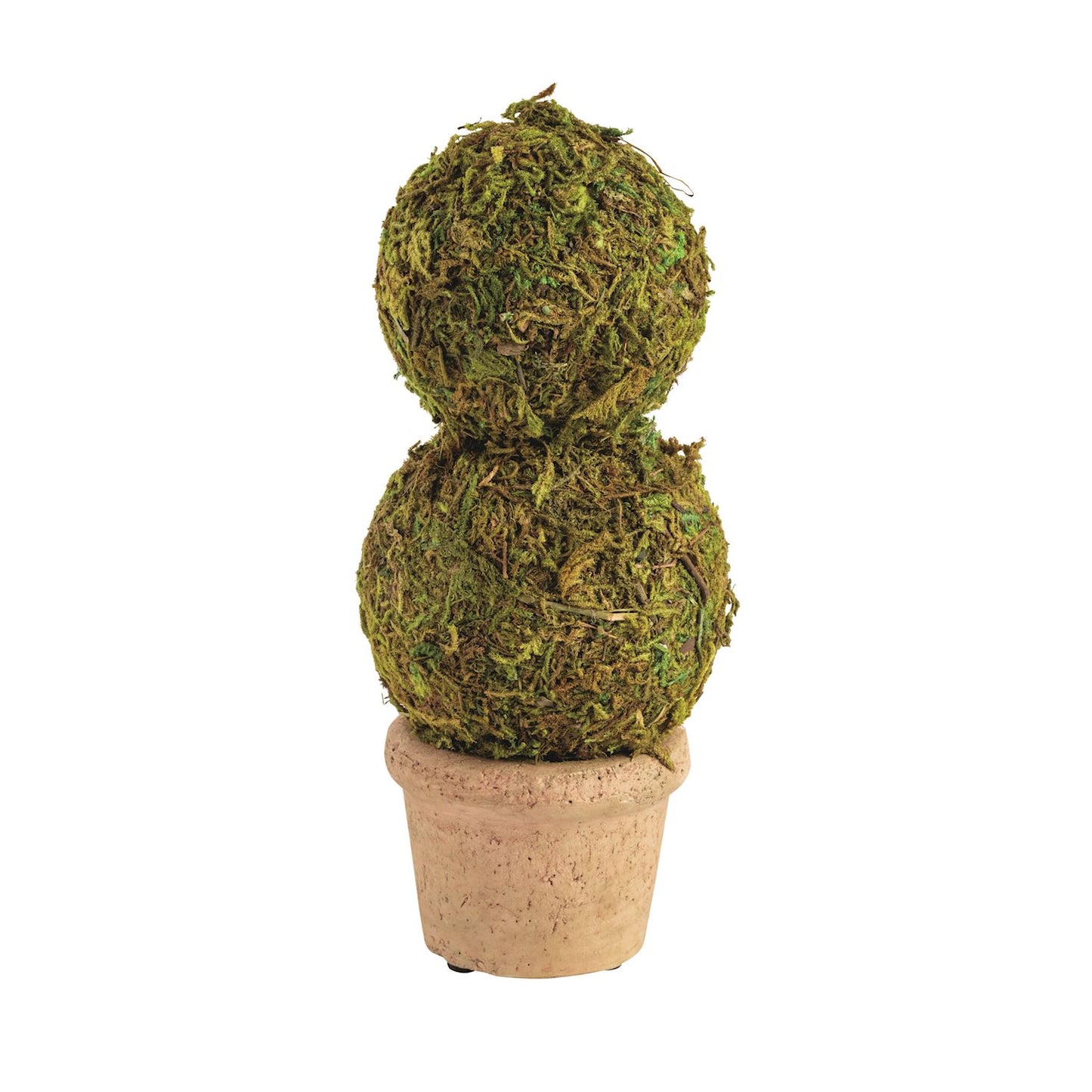 Mud Pie Double Moss Covered Topiary