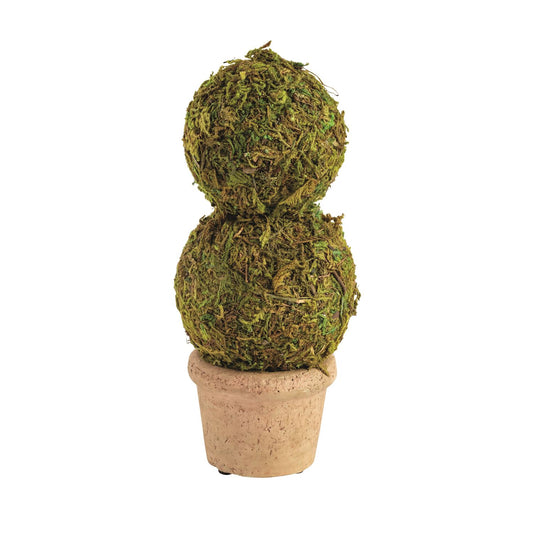 Mud Pie Double Moss Covered Topiary