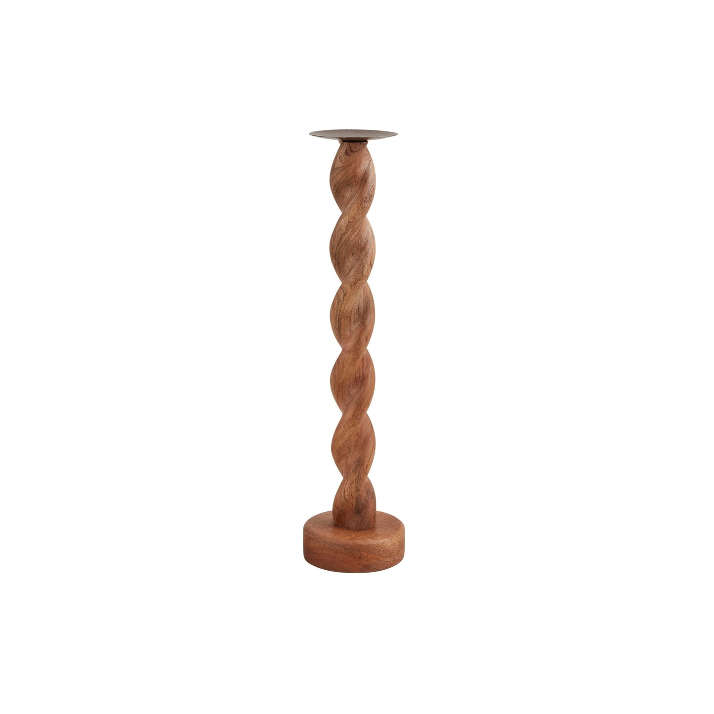 Mud Pie Med Twisted Wood Candlestick