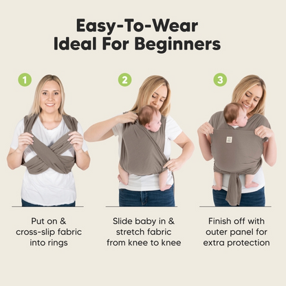 KEABABIES D-LITE WRAP CARRIER - COPPER GRAY