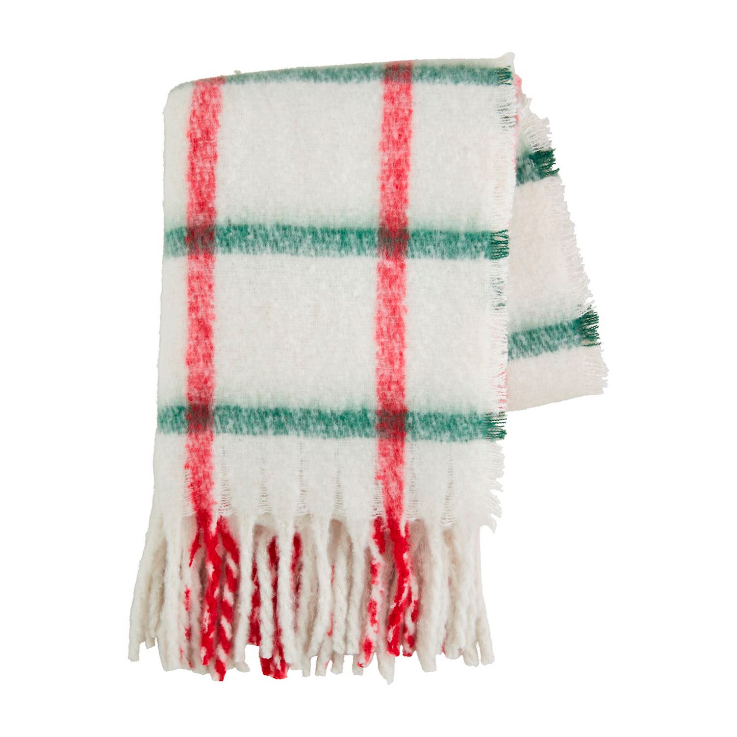 MUD PIE WHITE THROW BLANKET CHRISTMAS