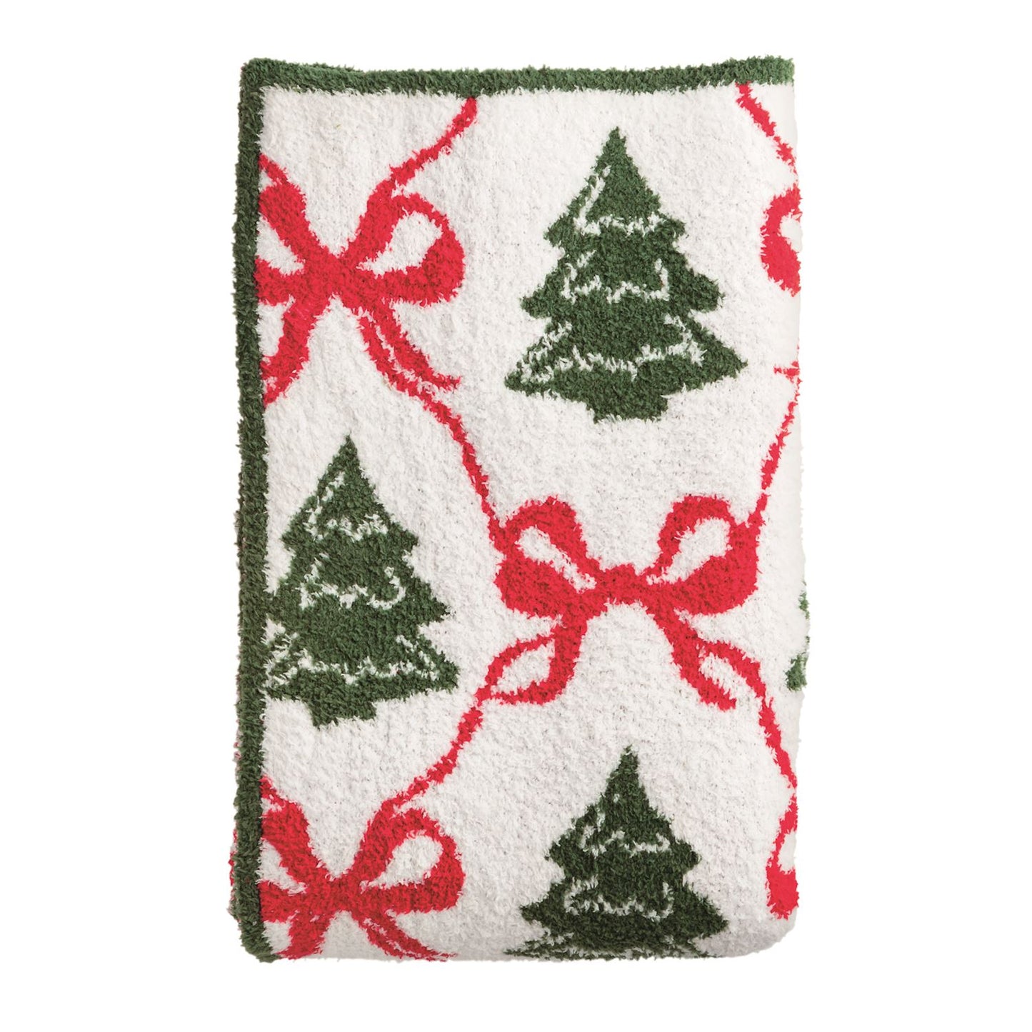 Mud Pie Christmas Tree Chenille Blanket