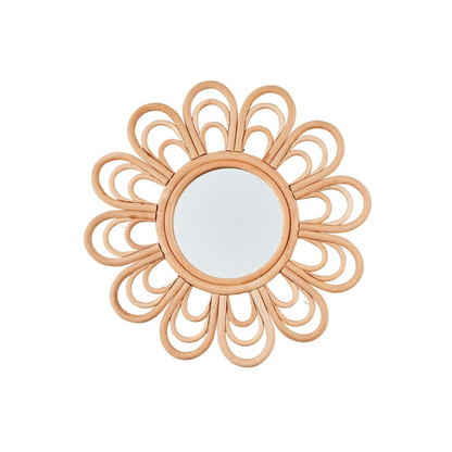 MUD PIE FLOWER WOVEN MIRROR