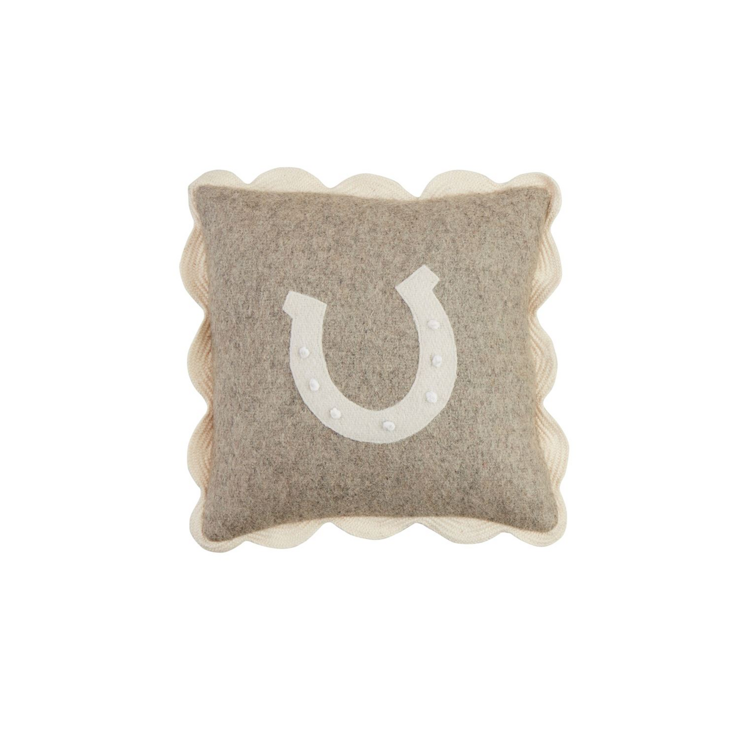 MUD PIE HORSESHOE MINI PILLOW