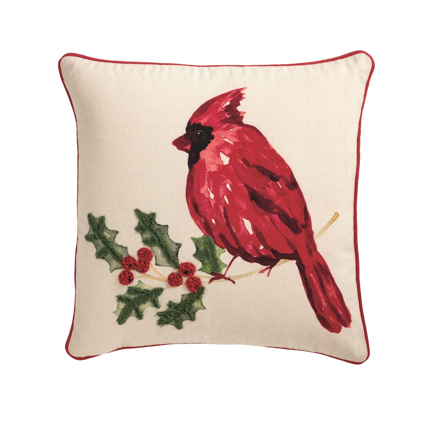 Mud Pie Cardinal Pillow