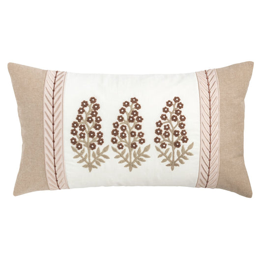 Mud Pie Lumbar Ribbon Trim Pillow