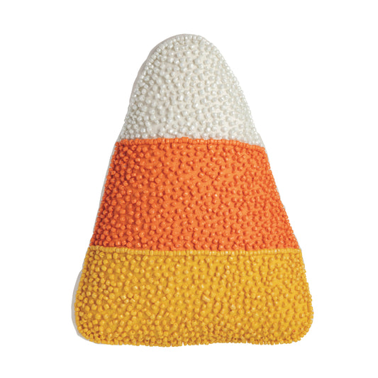 Mud Pie Candy Corn Beaded Pillow