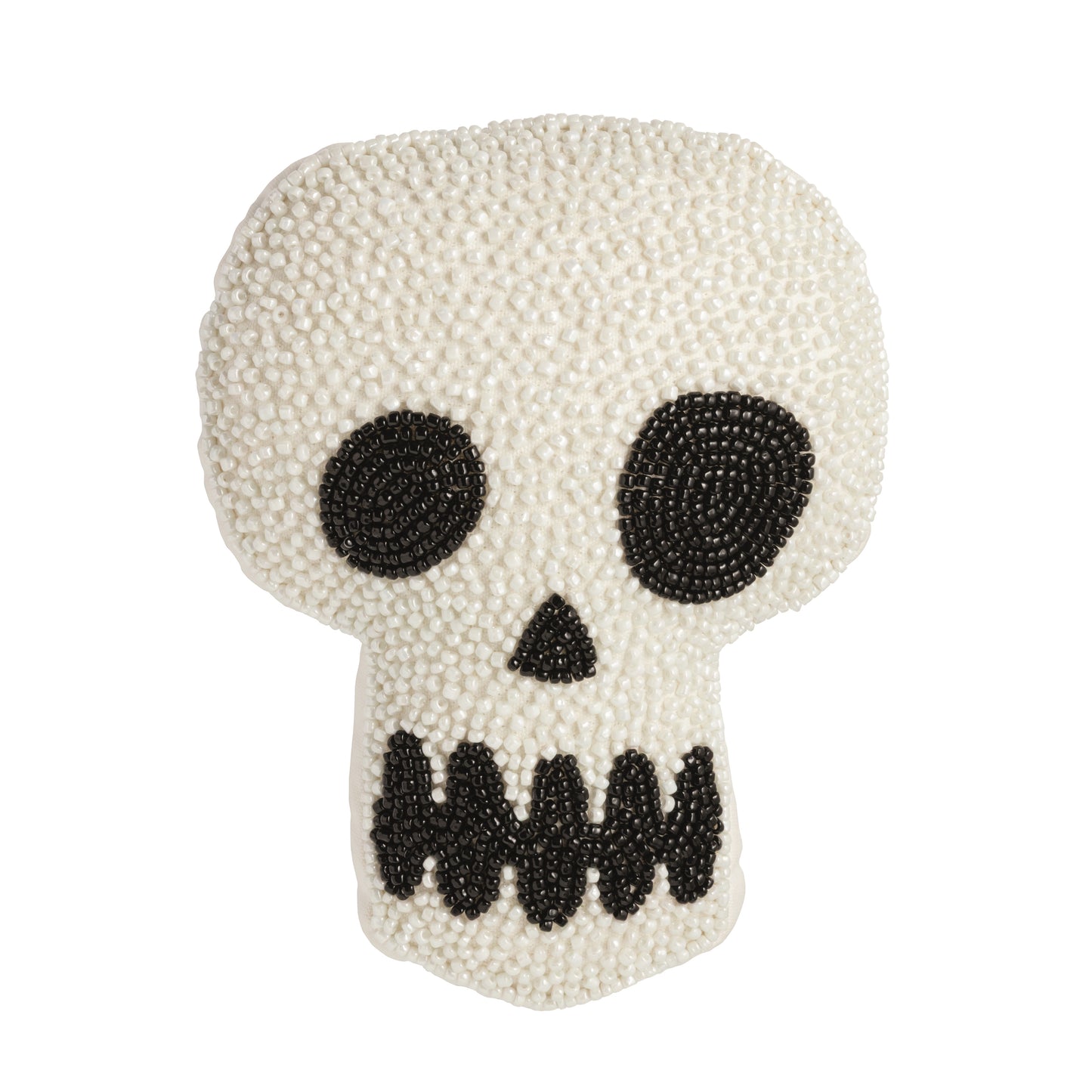 Mud Pie Skull Beaded Pillow
