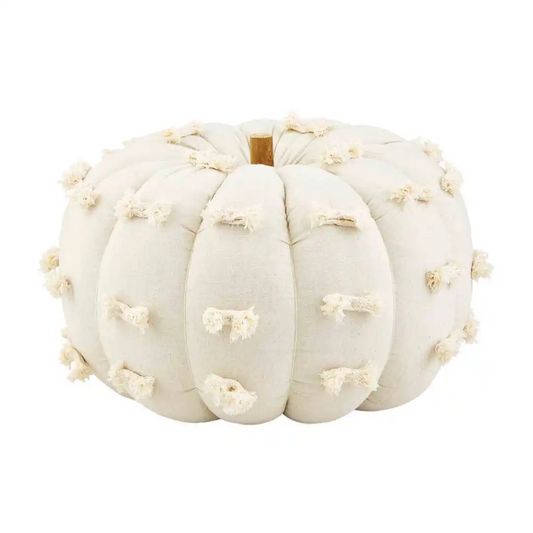 MUDPIE LARGE DOT FABRIC PUMPKIN SITTER