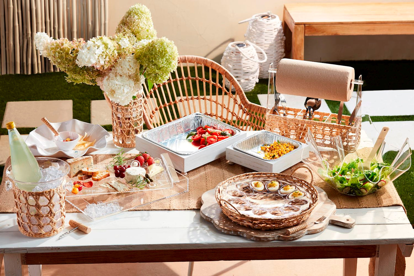 Mud Pie Ruffle Melamine Chip & Dip Set