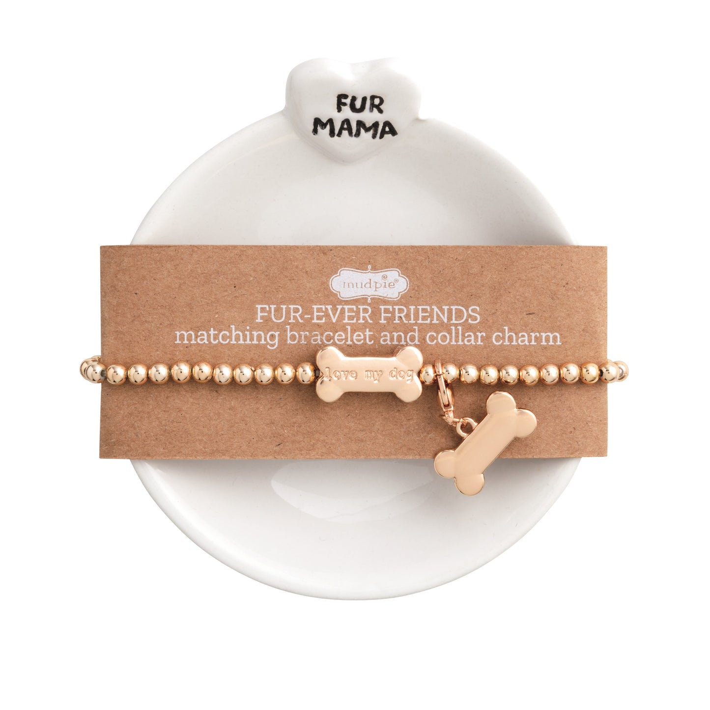 Mud Pie Bone Pet Trinket Dish Set