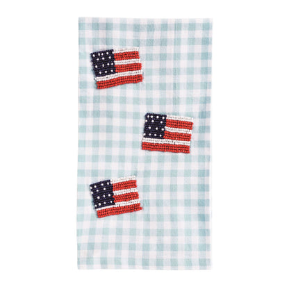 Mud Pie Flags Beaded Towel