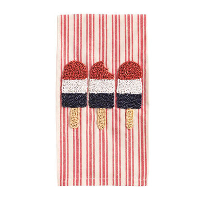 Mud Pie Ice Pop Beaded Towel