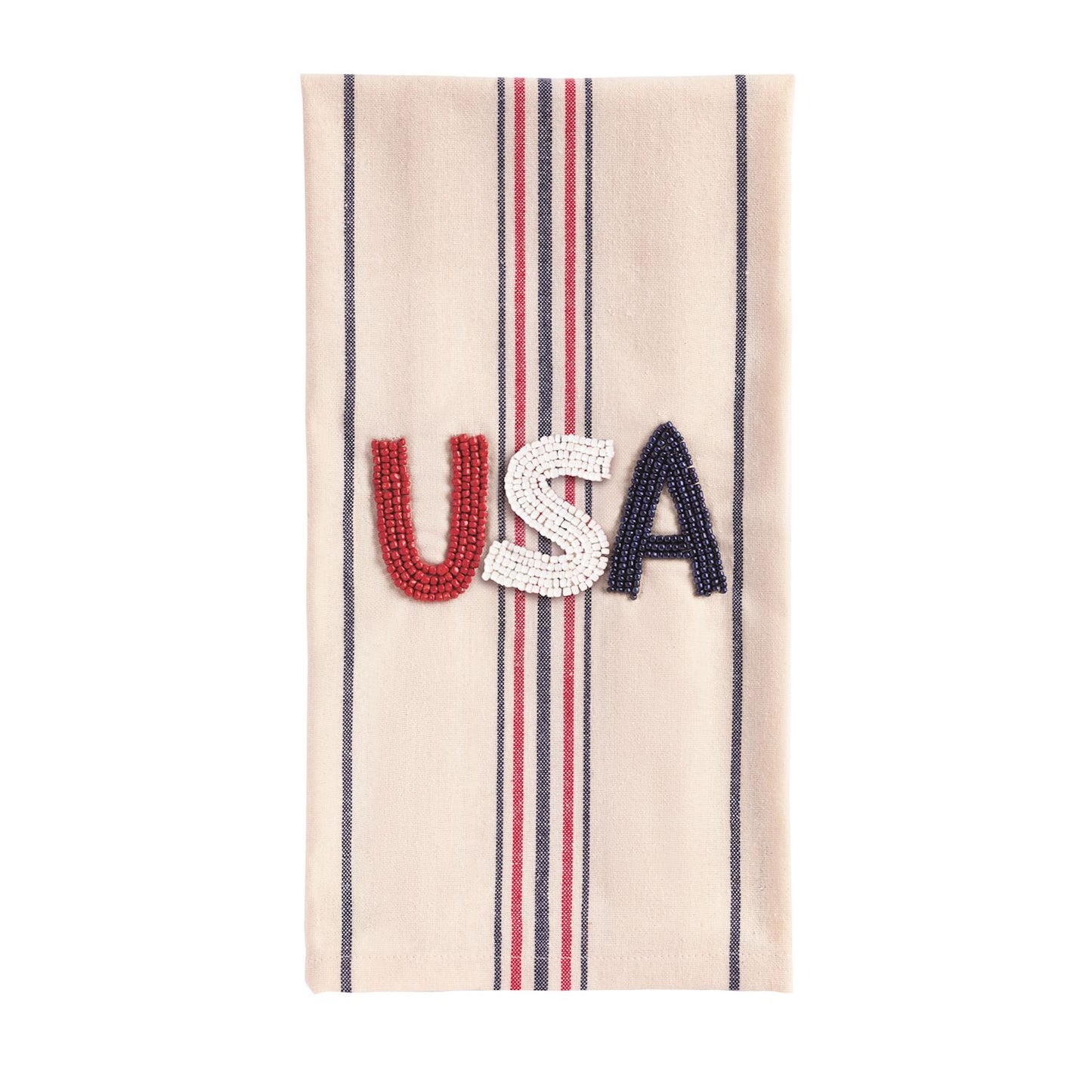 Mud Pie Usa Beaded Americana Towel