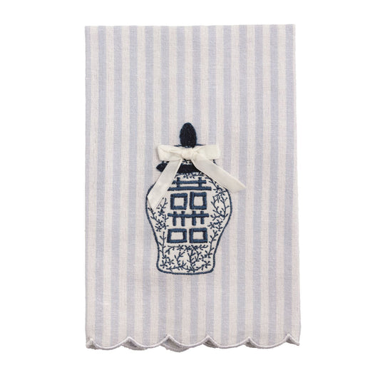 Mud Pie Ginger Jar Topiary Tea Towel