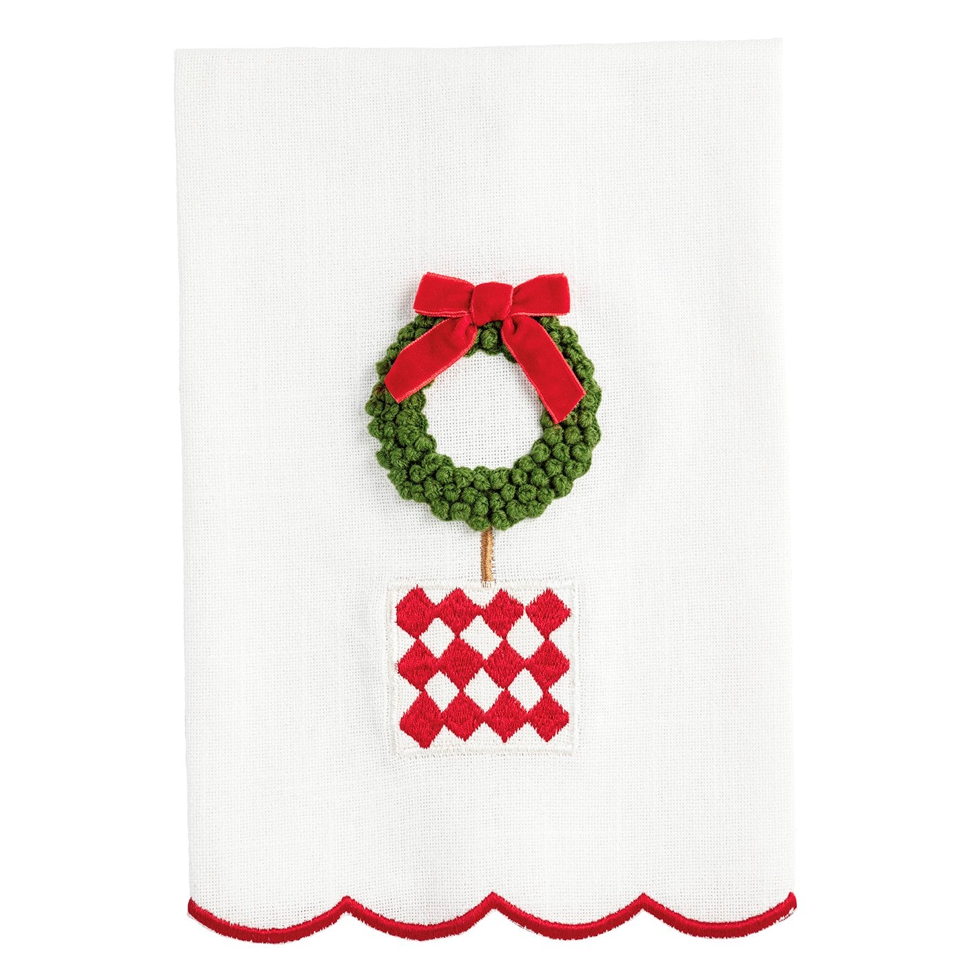 Mud Pie Wreath Tree Topiary Towel