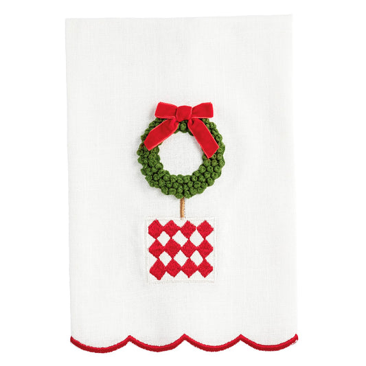 Mud Pie Wreath Tree Topiary Towel