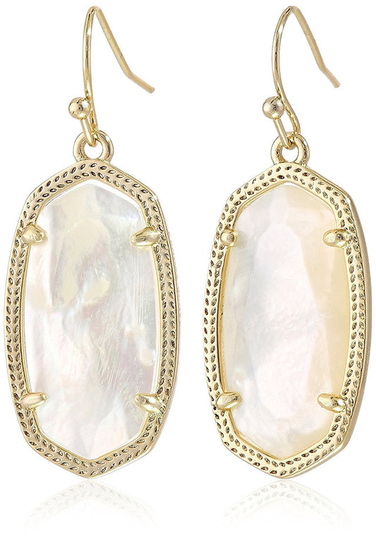 KENDRA SCOTT DANI IVORY GOLD EARRINGS
