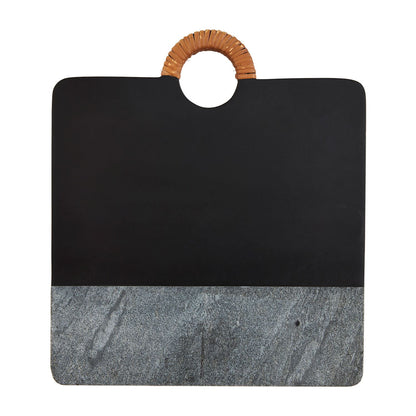 MUD PIE SQUARE BLACK WOOD/MARBLE BOARD