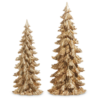 22.25" Gold Trees Set of 2