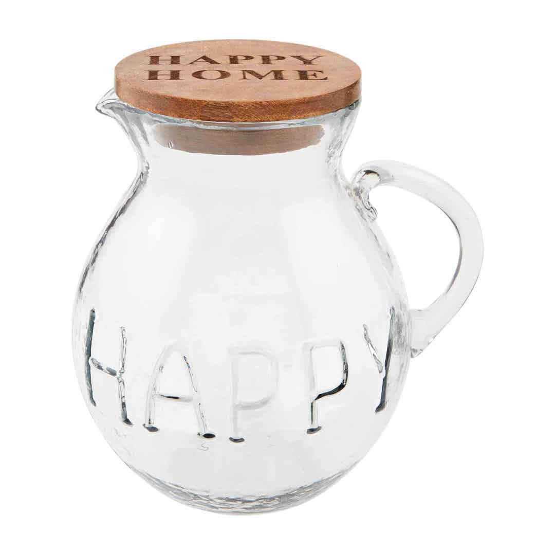 MUDPIE HAPPY GLASS PITCHER