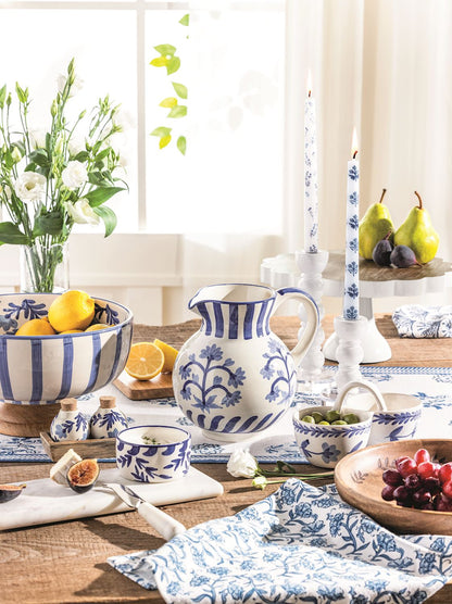 Mud Pie Blue Floral Pitcher