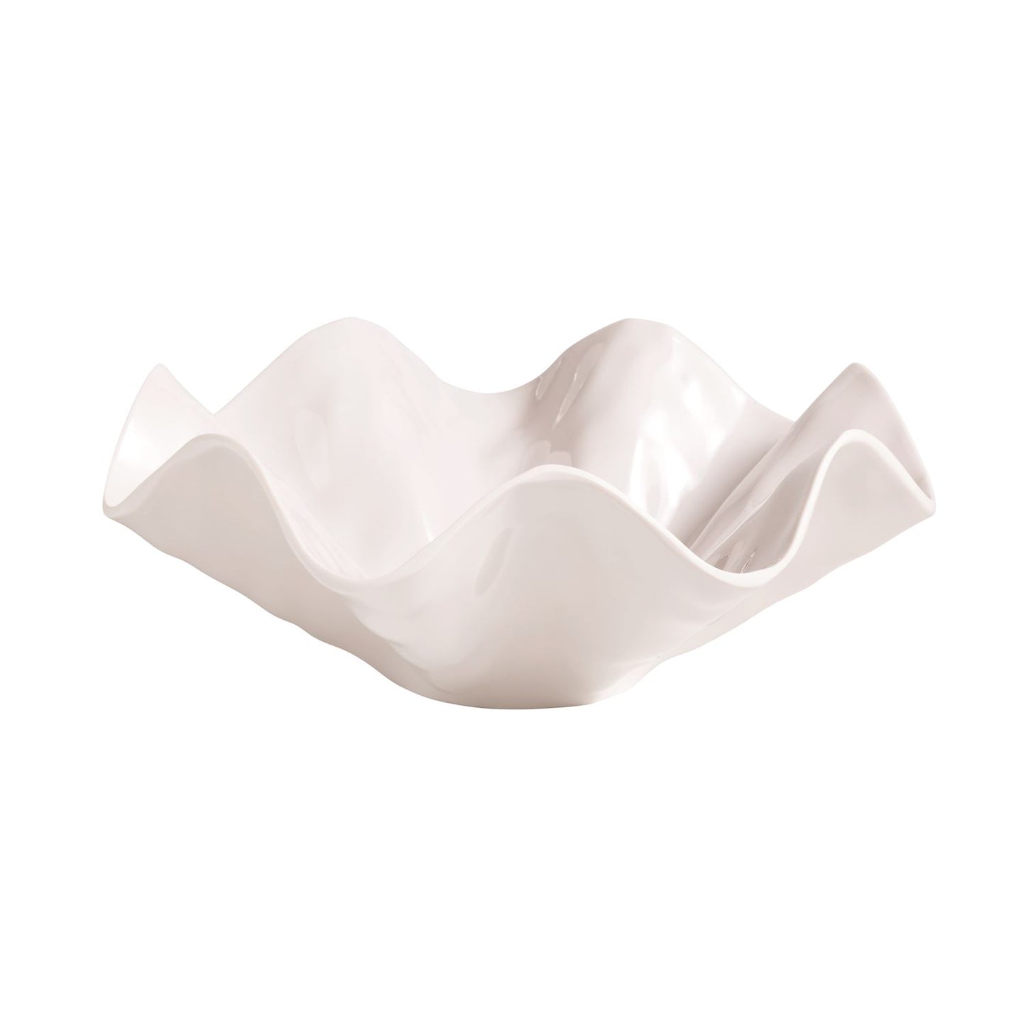 Mud Pie Ruffled Melamine Serving Bowl