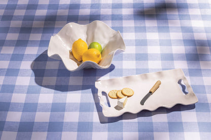 Mud Pie Ruffled Melamine Serving Bowl