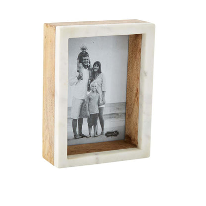 MUD PIE LARGE MARBLE SHADOW BOX FRAME
