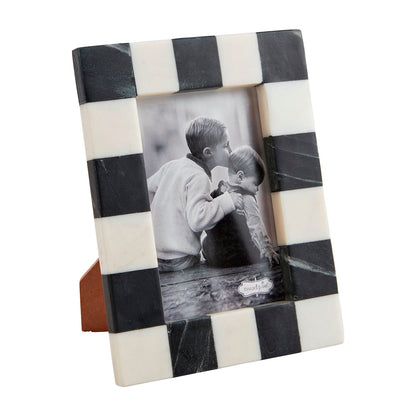 MUD PIE SMALL BLACK AND WHITE CHECK FRAME
