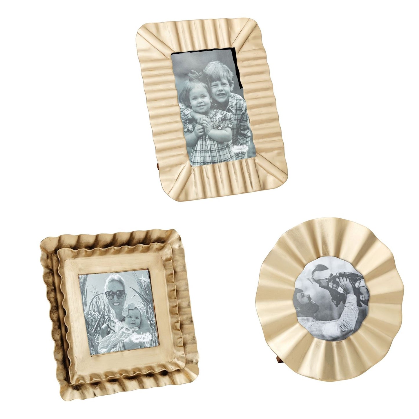 Mud Pie Square Mini Brass Frame