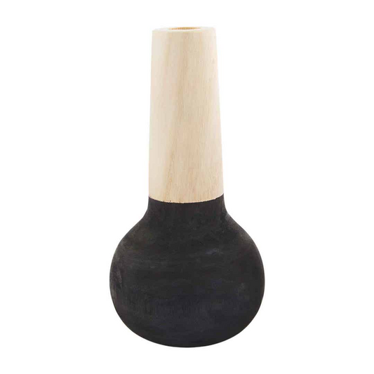 MUDPIE SKINNY NECK BLACK PAULOWNIA VASE