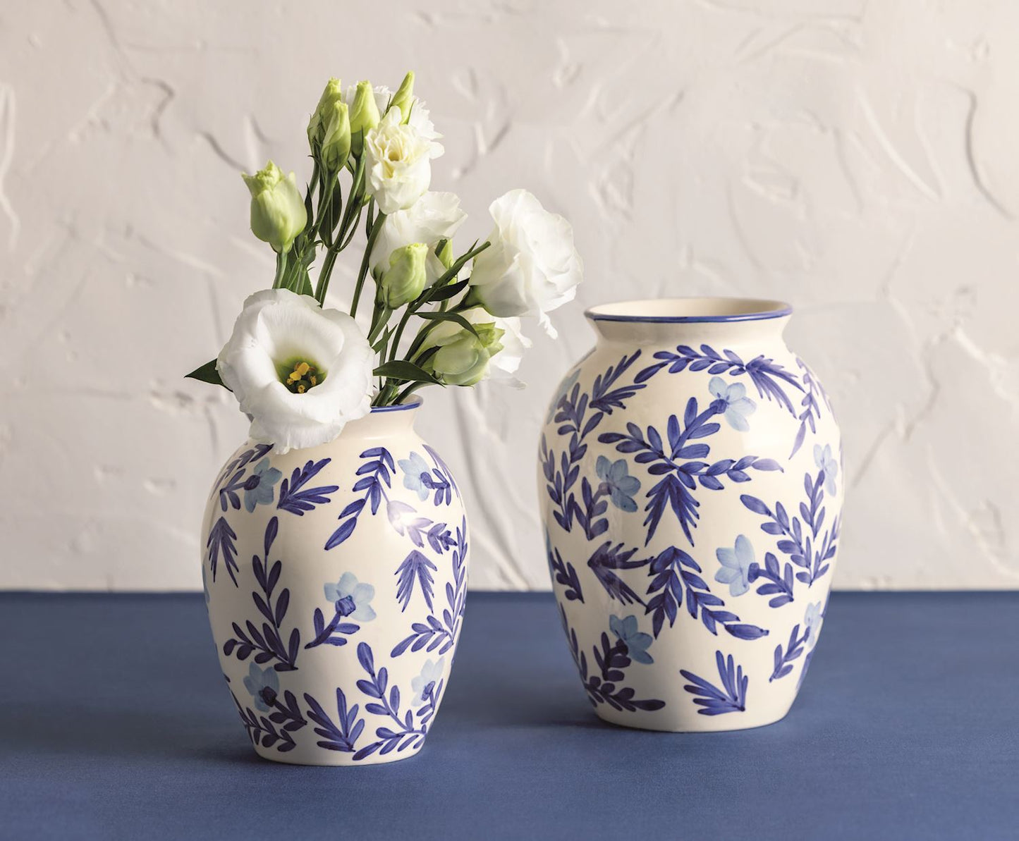 Mud Pie Blue Vine Medium Vase